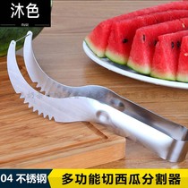Cut watermelon artifact cut watermelon artifact splitter stainless steel fruit knife slicer home artifact Creative Kitchen