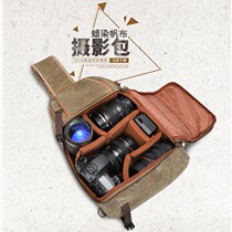 Photography Bag Single Shoulder Micro-Alone Anti-Camera Bag Canon Cableable Cross Chest Bag Men And Women Light Triangle Nicom Light Backpack