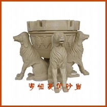 Sandstone sculpture FRP sculpture Animal large fountain Hotel villa indoor and outdoor club waterscape ornaments