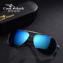 cookshark shark polarized sunglasses men's driver's mirror new sunglasses men's trendy driving toad glasses