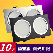 Embedded led double head one-piece cylinder light ceiling lamp spotlight 6W10W14W18W24W one-piece double head bucket liner lamp