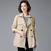 Large size womens coat Spring and Autumn 200kg loose slim casual top 2021 new autumn fat mm trench coat