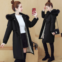 Fat Mm Winter Clothing Jacket Loose for Long Casual 2021 New Autumn Winter Big Code Womens Dress Cotton Suit Foreign Air Korean version
