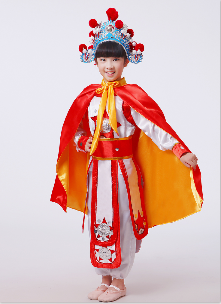 花木兰戏服儿童花木兰戏曲表演服演出服穆桂英服京剧小花旦舞台装