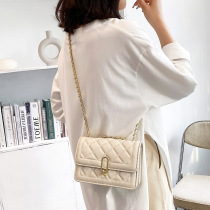 Womens Bag 2021 Summer New Lingge Small Bag Womens Mini Mobile Bag Korean version of Joker Single Shoulder Shoulder Small Square Bag