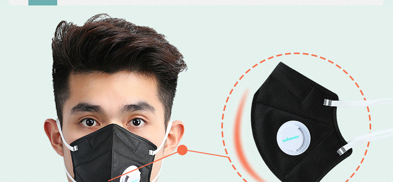 【给利伴】免费领天猫网winner稳健防雾霾口罩 一次性带阀pm2.