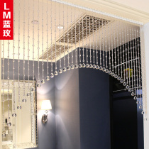 Crystal bead curtain Door curtain Partition curtain Finished living room entrance Bedroom bathroom encryption new decorative semi-hanging curtain