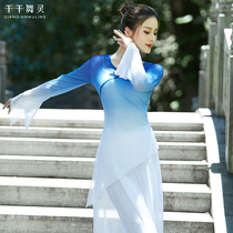 Classical dance clothing adult female mesh jacket elegant practice uniform ballet dance folk dance body Chinese style