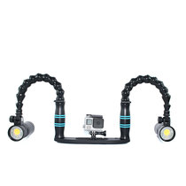  Weefine Diving Camera Gopro Bracket TG6 Fill Light Double Snake arm Grip Black card RX100 Camera Set