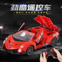 Electric remote control car toy childrens four-wheel drive drift deformation sports car boy car birthday gift 3 years old 4