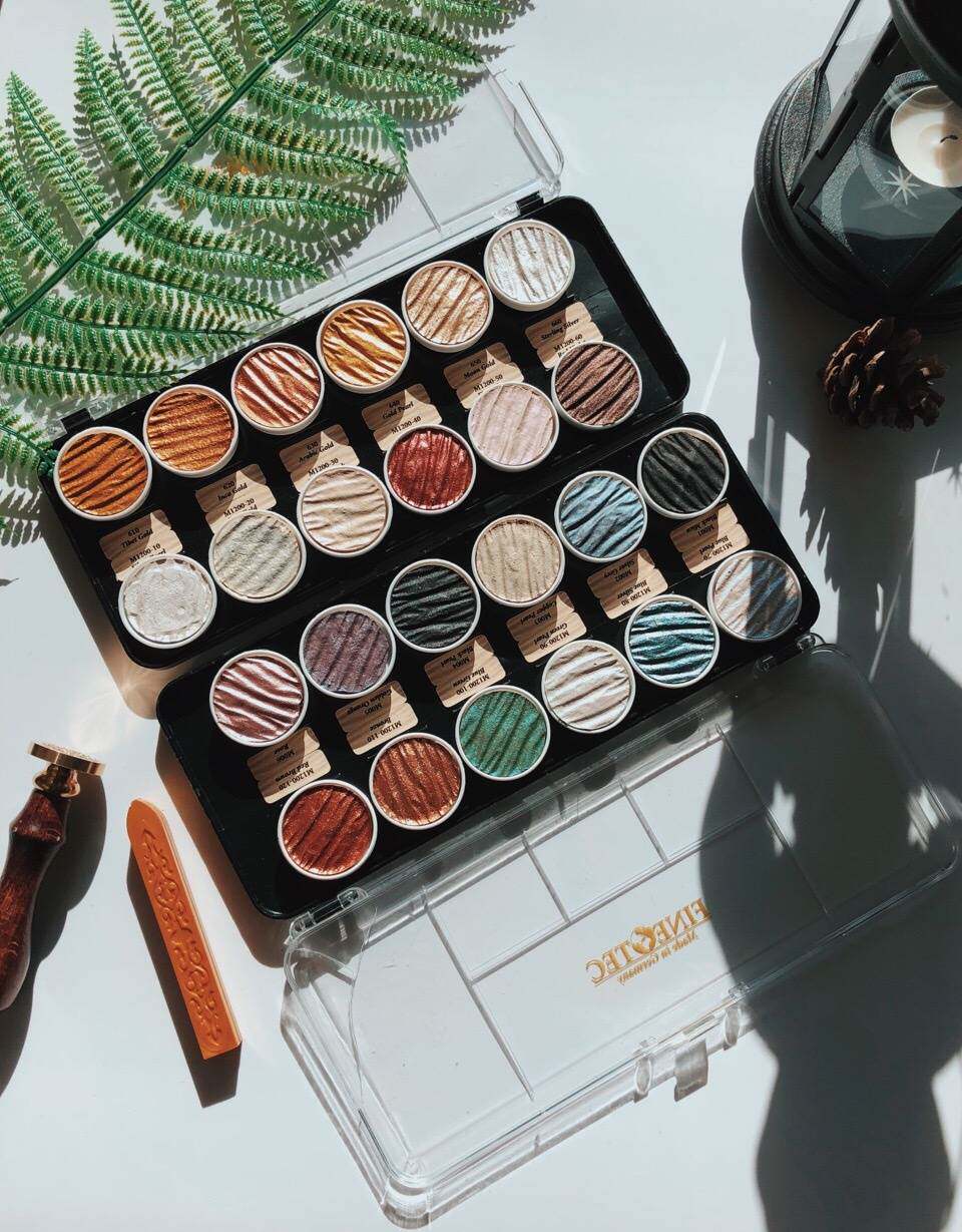 现货!德国进口 finetec珠光水彩 es er 单个装 多色可选