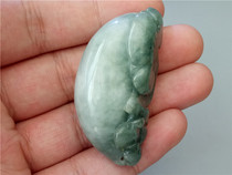 Ancient Playing Jade Ware Natural Oil Green A Emerald Emerald Finely Carved Lifetime With A Fu Pendant