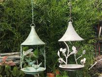 English Style Garden Iron Art Grocery Deco Style Courtyard Retro Made Old Hanging Small Bird Feeders Fetcher Trays