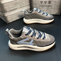 Mens shoes 2022 new autumn breathable daddy shoes trend hundreds of thick - soled casual shoes mens Korean plate shoes