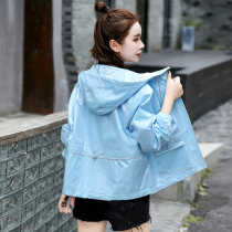 Bright Face Jacket Woman Short spring autumn 2021 New Korean version Student loose jacket II August Even cap windsurfacing