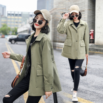 Jacket Lady Spring Autumn 2021 New Card Its Color Windcoat Jacket Woman Spring Autumn long section Inn ethos Ethos Pop Tide