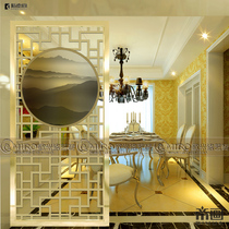 Custom art glass partition screen porch sliding door background wall carving tempered painted shoe cabinet hollow pane