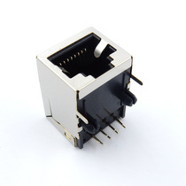 One = 10 RJ45 socket network port 4 57 head mother seat 59-8P8C with shielded copper shell length 21mm front foot