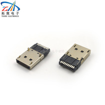 Strength merchants recommend DP-M iron shell nickel plating automatic welding Displayport male head wire type 20p with Hook