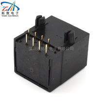 rj45 network interface 58-8P8C all-plastic black PBT socket connector crystal head communication connector
