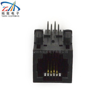 Network interface RJ11 single-port straight plug RJ11 telephone socket 5722-6p4c all-plastic horizontal socket