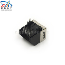 Strength manufacturer Professional RJ45-5722-8P8C Half-pack copper shell network interface 90-degree plugboard