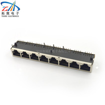 RJ45 crystal socket 59-8P8C shielded 1X8 server network interface 8 conjoined eight-connected