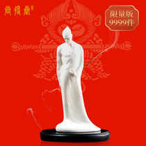 Shandong Sculpture Sun Da Saint De White Porcelain Living Room Character Fittings of Wuku Desktop Aroma New Year Gift Box