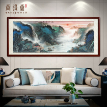 Shangdetang Chinese painting Rising Sun Dongsheng landscape painting hand-painted ink backer hanging painting living room decoration painting office calligraphy and painting