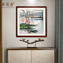 Country painting into the door Xuanguan gangway frescoed modern Chinese style hand-painted scenic painting Living room sofa Background wall Decorative Hanging Paintings