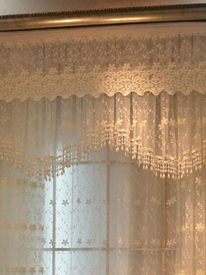 江南慕雨欧式水波窗幔帘头成品定制