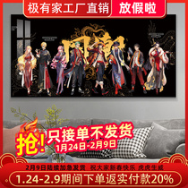 One Piece Decorative Painting Two-dimensional Animation Surrounding Wall Mural Bedroom Living Room Lufei Sauron Framed Bedside Hanging Painting