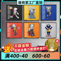 KAWS decorative painting living room bedroom Tide brand clothing store Net red shop hanging painting Sesame Street trend container decoration painting