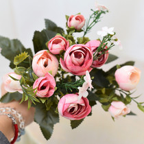 Balloon Chain Emulation Flower Leaf Decoration Birthday Party Arrangement Rose Flowers Tea Bouquet Room Living Room Photo Supplies