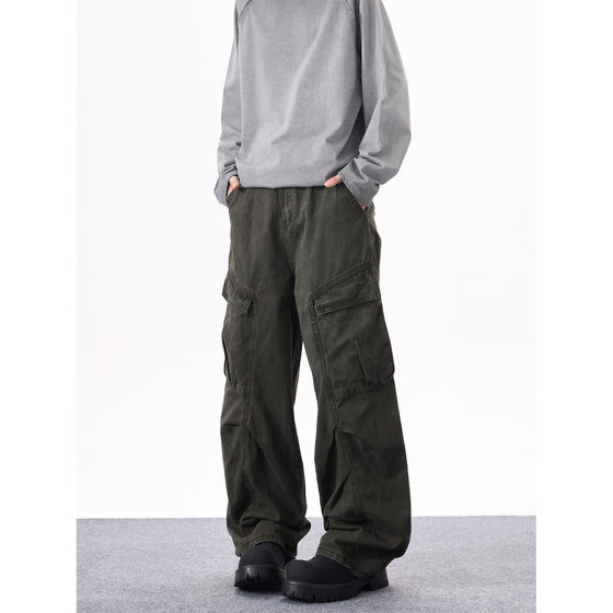 KYNOS American street retro washing multi-pocket work pants for men and women loose draped wide-leg casual trousers trendy
KYNOS American street retro washing multi-pocket work pants for men and women loose draped wide-leg casual trousers trendy