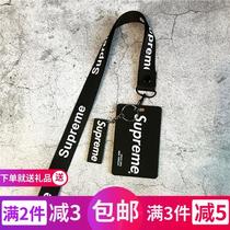 School card Card Sleeve Hanging Rope Student Korea Cute Transportation Bus Meal Cutting Sleeve Work Certificate Hang Neck Card Bag Multiple Pieces