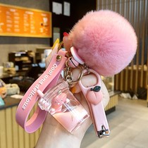 Key chain female exquisite with nail clipped student key chain girl cute small electric car bag pendant