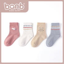Bambi childrens socks spring and autumn cotton thin girl child new newborn baby cute baby stockings