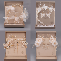 Meritocratic bridal headwear accessories wedding dresses superfairy Beauty Three sets Korean style Senior princess pairs with haircut fairy ornaments