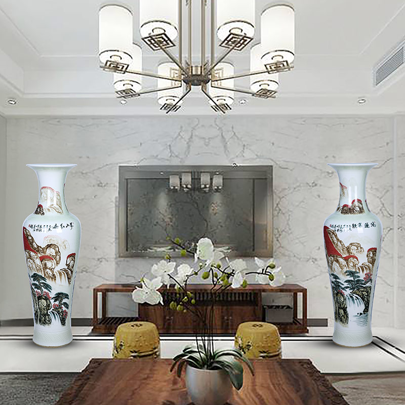 Jingdezhen ceramics hand - made scenery of large vases, new Chinese style villa hotel furnishing articles sitting room from the opened a new home