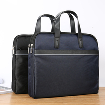 Briefcase Mens Double Zipper Office Multi-Layer Large Capacity Canvas Simple Business Bag Business Bag Ante Hand bag