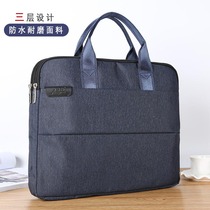Briefcase multi-storey Oxford cloth office Hand bag simple business package conference package large capacity thick onte bag tide