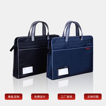 Briefcase Canvas Meeting Bag Simple Hand bag Mens Vertical Water Cup Plus Card Information Bag Office Bag Business Bag