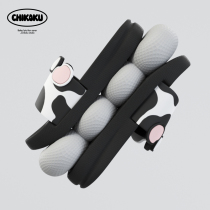 chikoku Korean thick-soled slippers female summer cute ins Wind student dormitory cartoon bath non-slip sandals