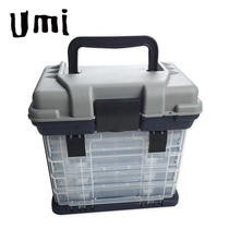 umi Luya 330 multi-function toolbox with 4 Luya bait box capacity squat storage box fake bait box