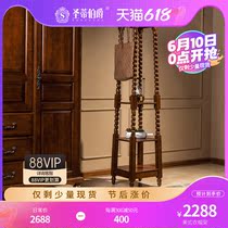Count of Sainty Earl American full solid wood cloakhat shelf floor Home multifunction hanging clothes hanger Sub-minimalist Bedroom Shelf