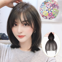 3d French air bangs wig Female hairline stickers Natural incognito wig Film head top hair repair Forehead fake bangs