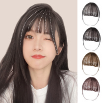 Fake bangs female natural forehead full real hair Air bangs wig Net red Qi bangs invisible incognito wig film summer