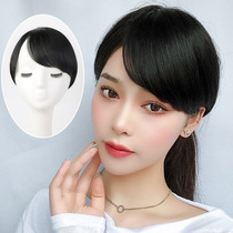 Bangs wig film female real hair top hair replacement 37 points oblique bangs hairline patch natural forehead fake bangs