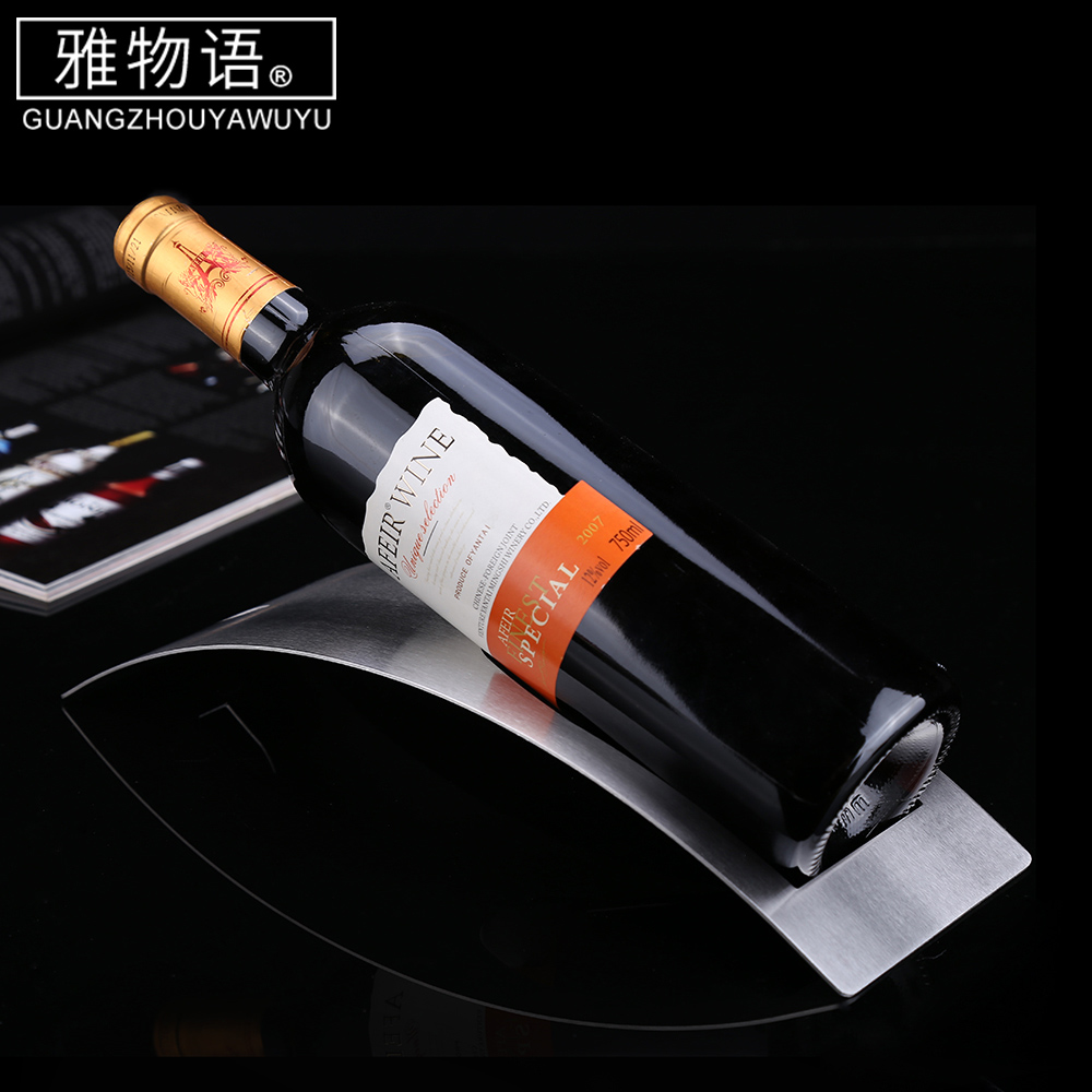 Elegant wine rack monogatari stainless steel arch bridge, furnishing articles creative display bottle home European wine rack